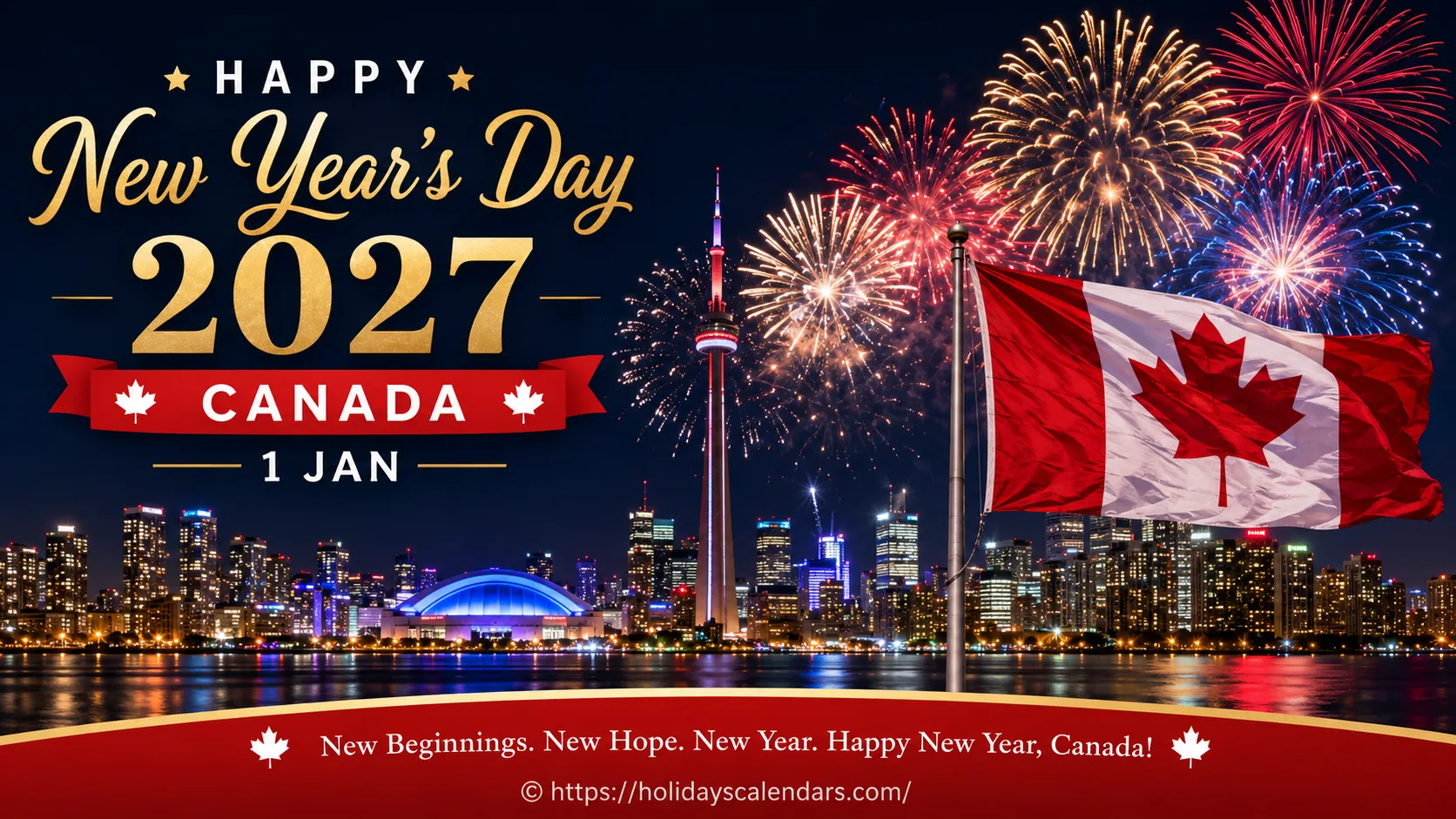 New Year's Day 2027 Canada holiday image for Friday January 1