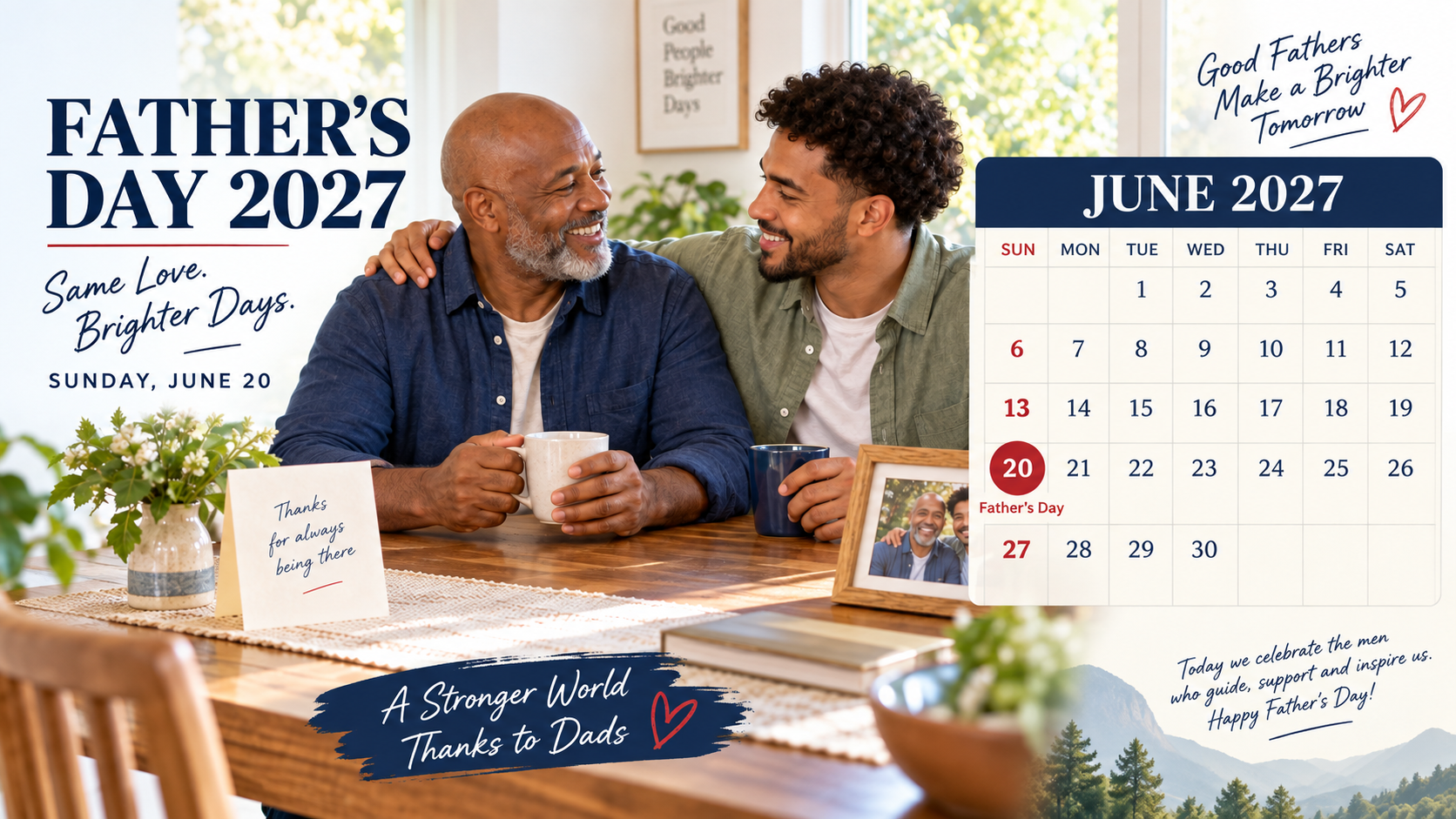 Father's Day 2027 calendar date - Sunday, June 20 Father's Day 2027 calendar showing Sunday, June 20