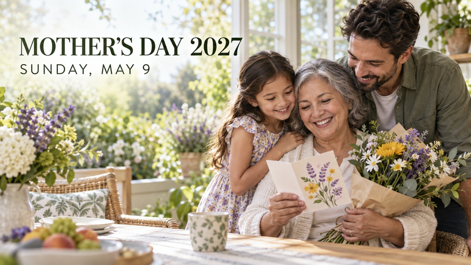 Mother's Day 2027 celebration on Sunday, May 9
